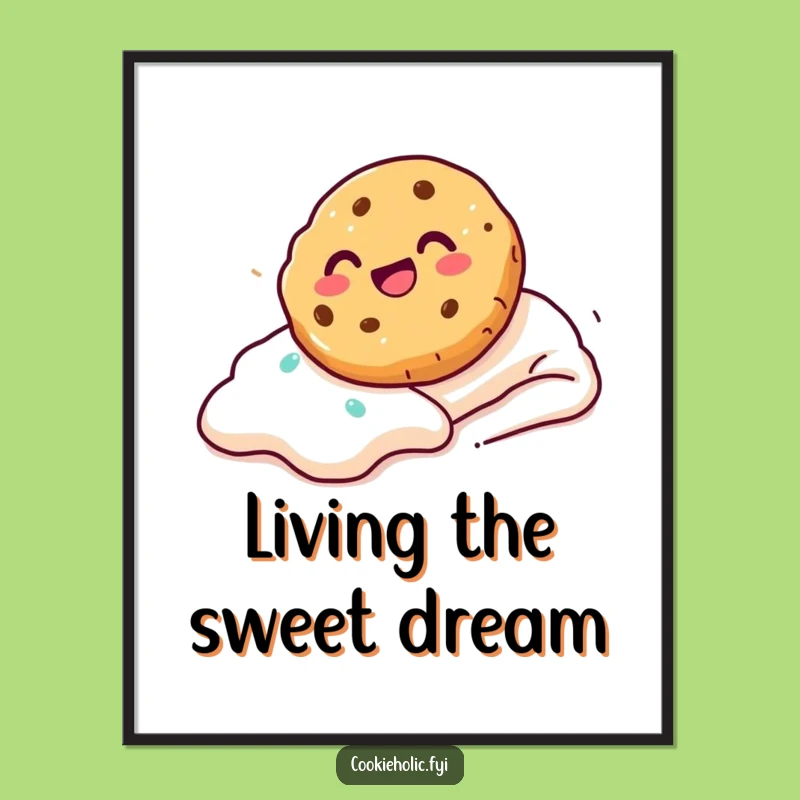 Funny Cookie Frosting Slide Poster: Wall Art That Celebrates Joy