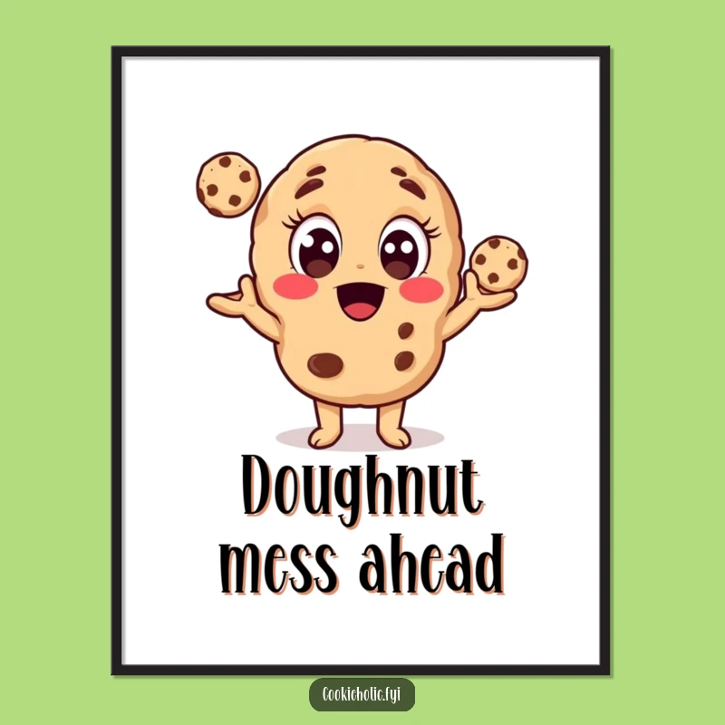 Funny Cookie Juggler Poster: Add Whimsy To Your Walls With This Hilarious Art, Perfect Gift