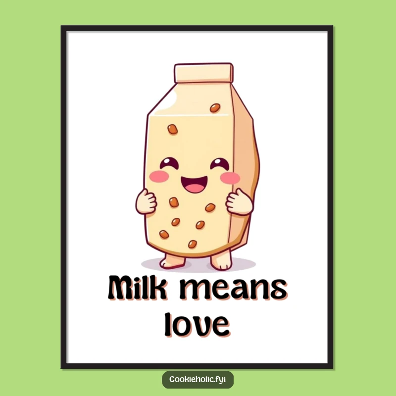 Funny Hugging Cookie Poster: Heartwarming Wall Art, Perfect Milk Funny Gift!