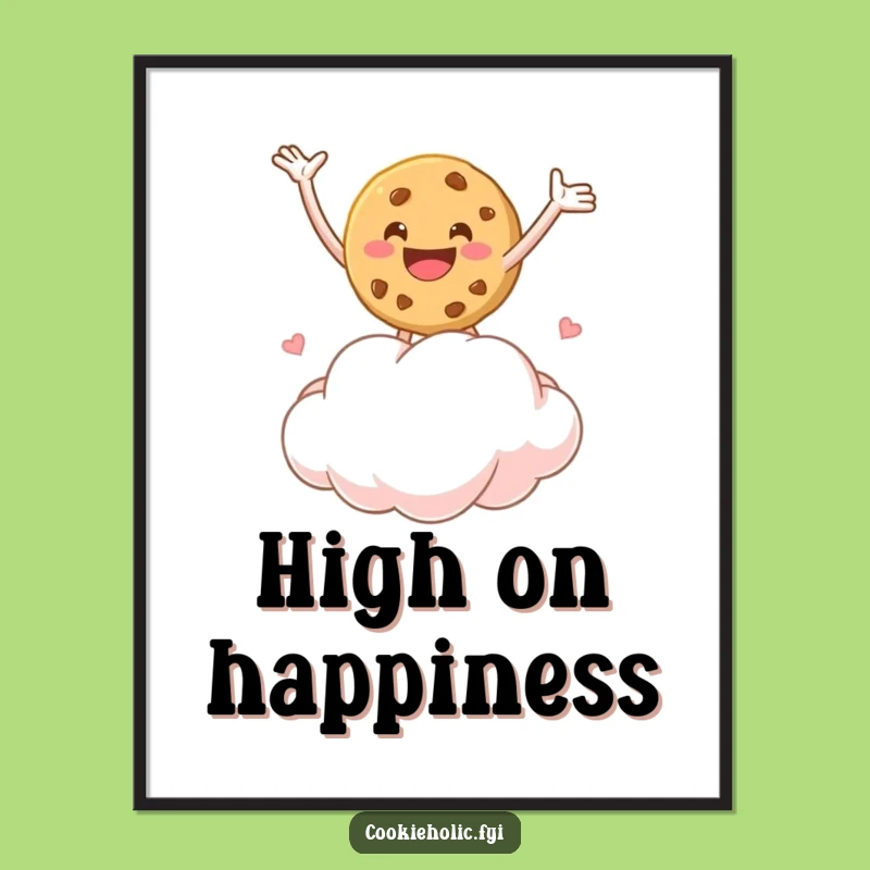Funny Marshmallow Cloud Cookie Poster: Decorate With Joyful Whimsy, Perfect Gift