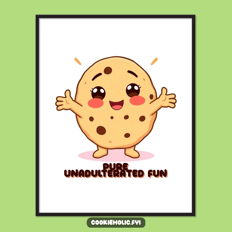 Funny Silly Cookie Pose Poster: Wall Art That Radiates Joy