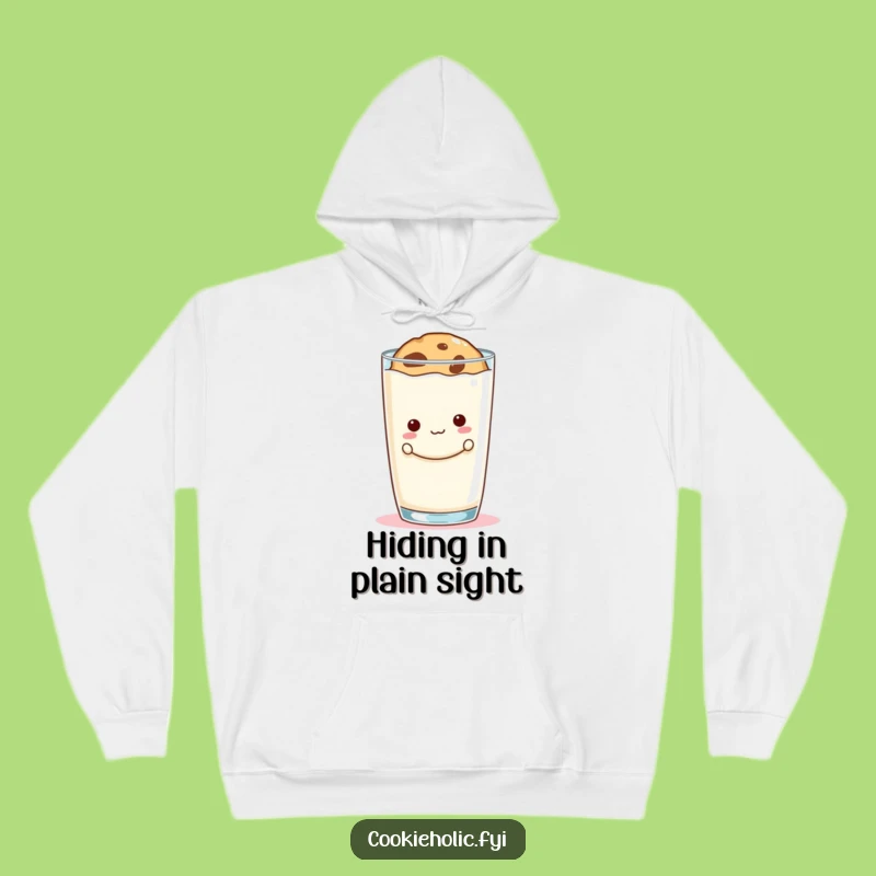 Cozy Funny Cookie Peek Hoodie: Mischief and Milk Comfort, Ideal Gift