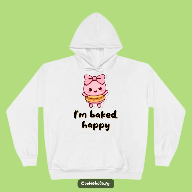 Cozy Funny Kawaii Macaron Character Hoodie - Adorable Sweet Treat Apparel