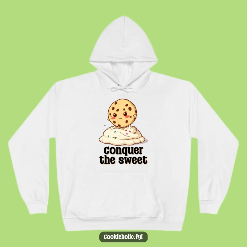 Funny Determined Cookie Frosting Jump Hoodie - Cozy Motivation