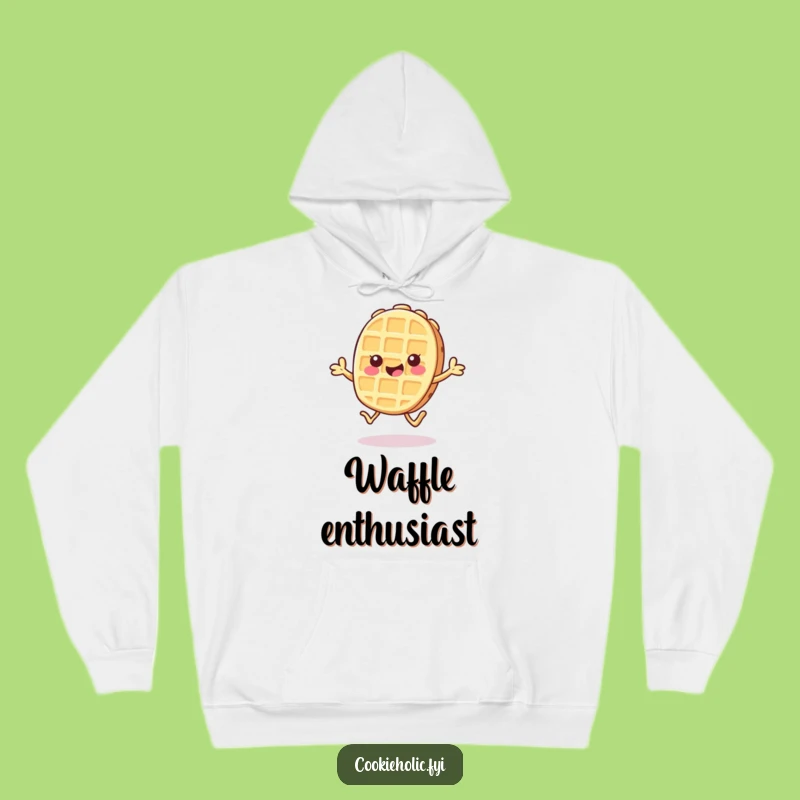 Funny Kawaii Waffle Hoodie: Cozy Hopping Cookie, Perfect Gift for Happy Comfort!