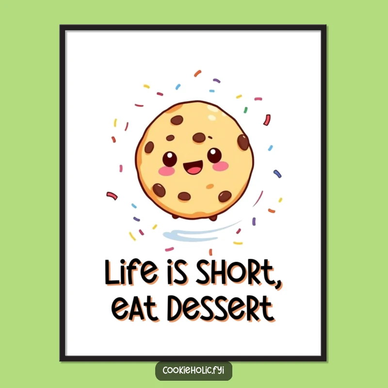 Free Printable Wall Art: Cookie Chaos Humor, Funny Downloadable Decor Gift