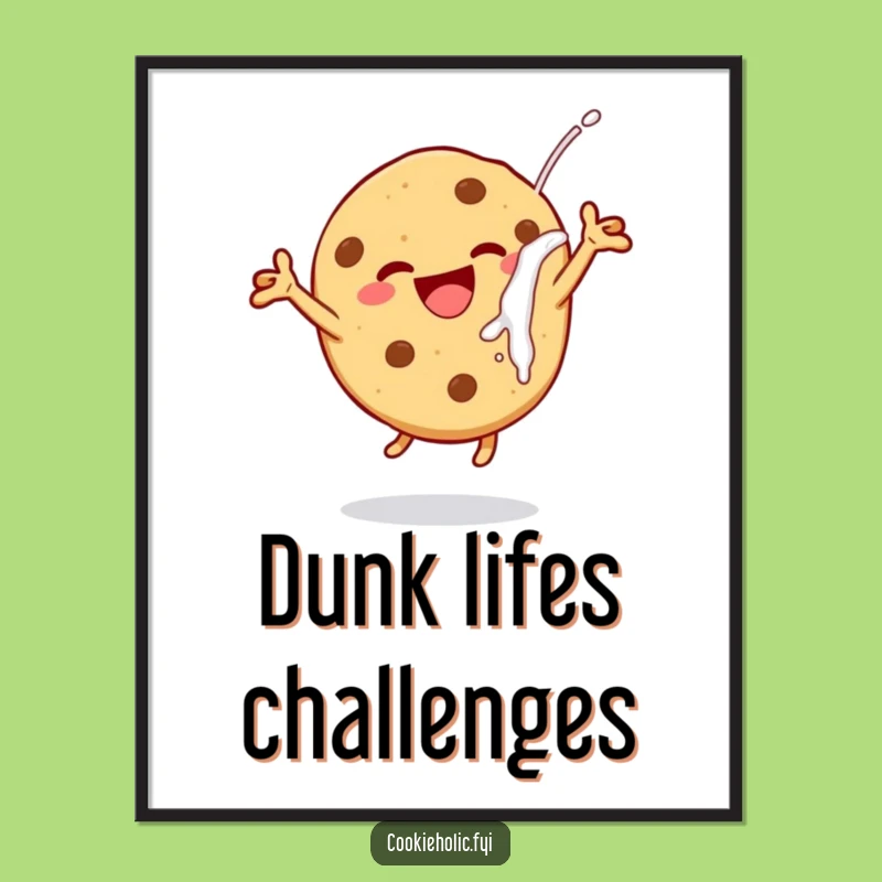 Funny Free Printable Wall Art: Cookie Dunking, Whimsical Downloadable Decor Gift