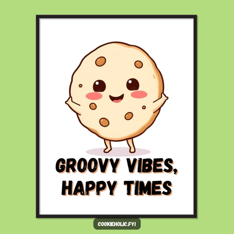 Funny Free Printable Wall Art: Shimmying Cookie, Joyful Downloadable Decor