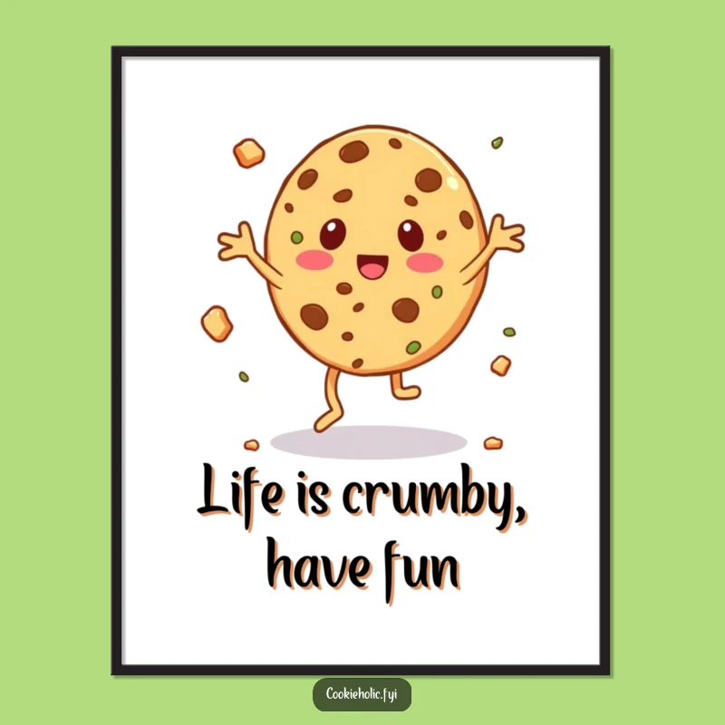 Free Printable Funny Cookie Wall Art: Jigging Crumbs Downloadable