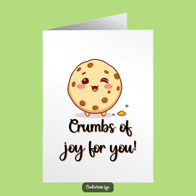 Free Printable Birthday Card: Giggling Cookie Kawaii, Crumbs of Fun!