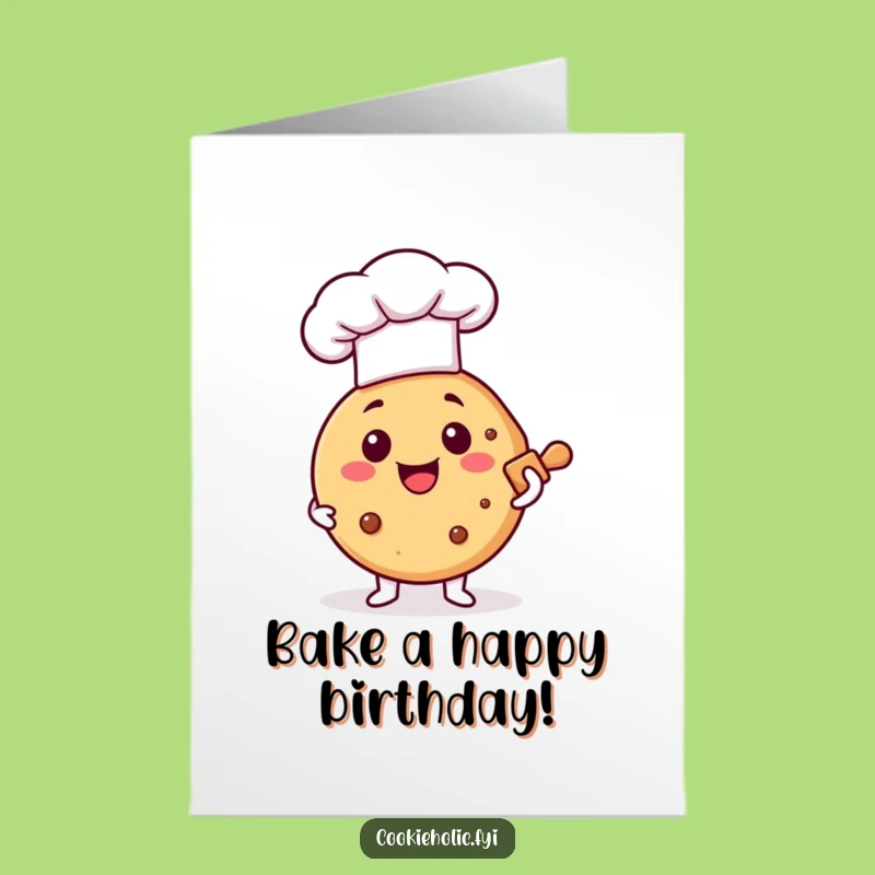 Free Printable Birthday Card: Baking Cookie Humorous DIY Downloadable Gift