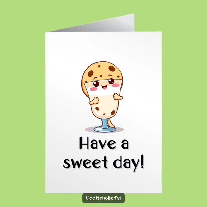 Free Printable Birthday Card: Dancing Cookie Kawaii for a Sweet Celebration!