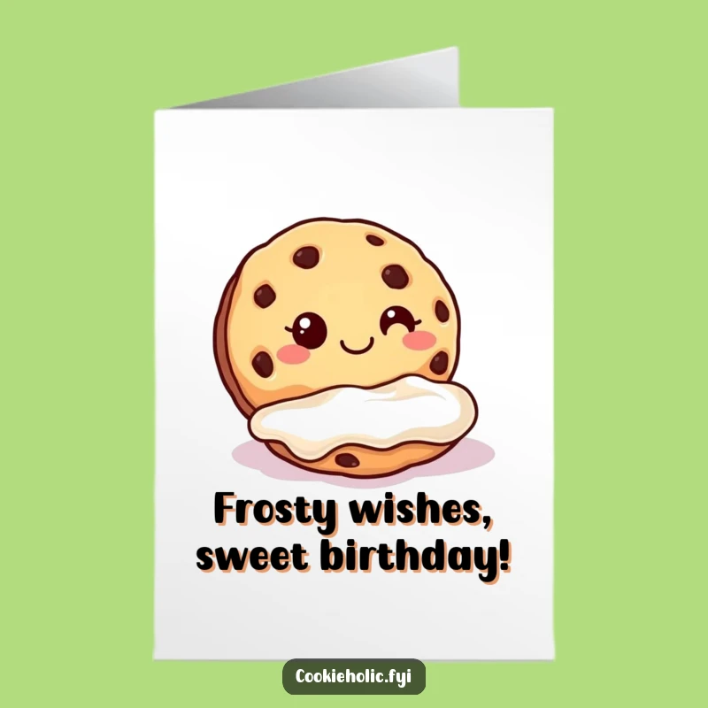 Free Printable Birthday Card: Frosting Fun Cookie, Humorous Downloadable Gift!