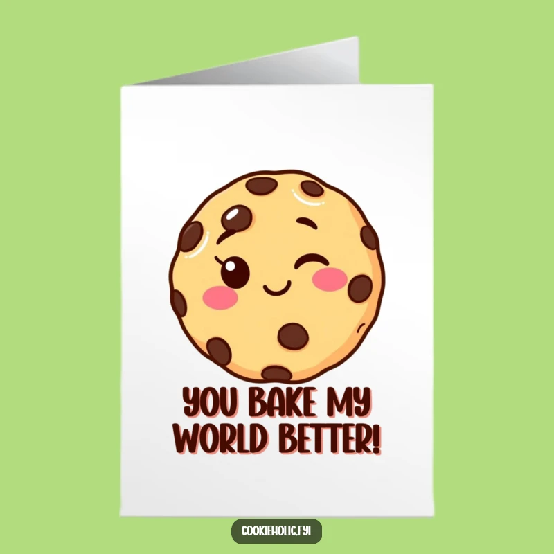 Free Printable Birthday Card: Funny Winking Cookie Character, Perfect Downloadable DIY Gift