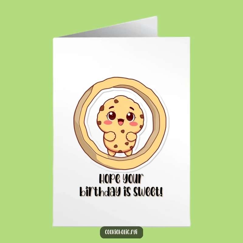Free Printable Funny Birthday Card: Cookie Stuck in Cutter Digital Download Gift