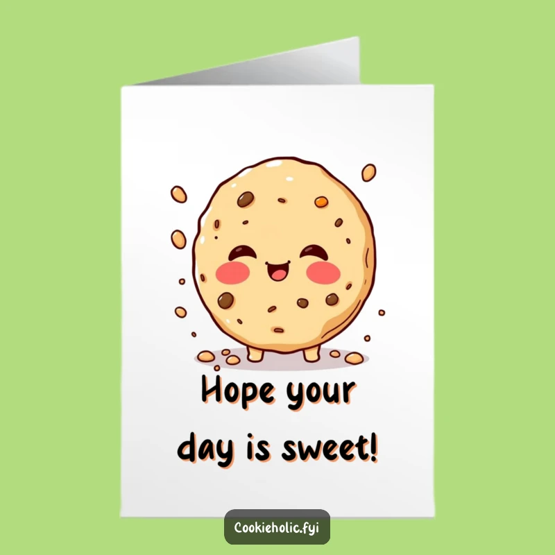 Free Printable Birthday Card: Rosy Cookie Sprinkling, Joyful Downloadable DIY Gift