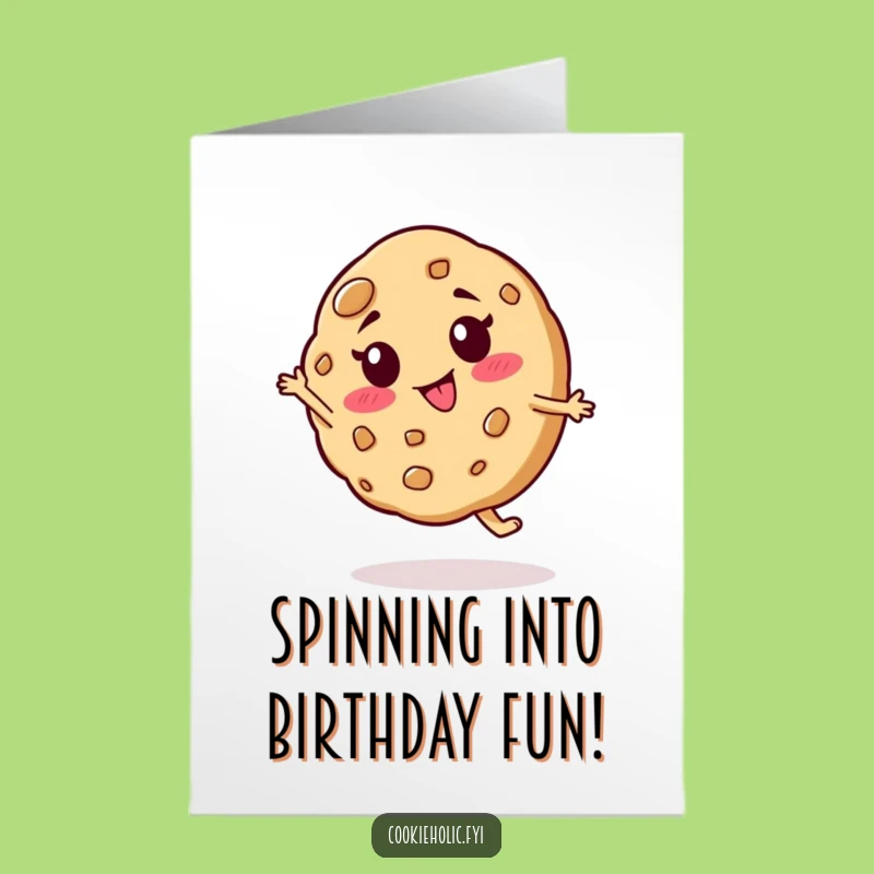 Happy Birthday Fun Card: Free Printable Spinning Cookie - Silly Downloadable Gift!