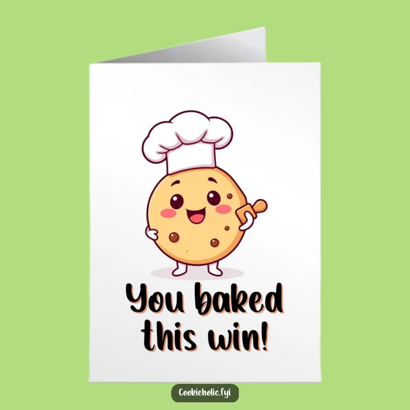 Free Printable Congrats Card: Baking Cookie Humorous DIY Downloadable Gift