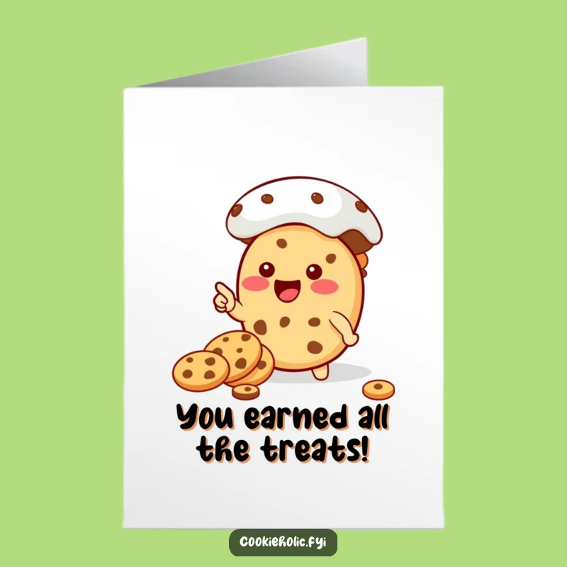Free Printable Congrats Card: Cookie Eyes Big Prize - Downloadable