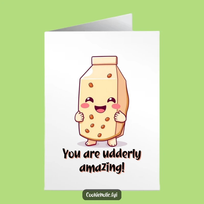 Free Printable Congrats Card: Cookie Loves Milk - Hilarious Downloadable Gift