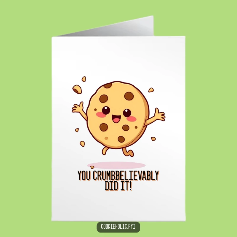 Free Printable Congrats Card: Dancing Cookie - Hilarious Downloadable Gift