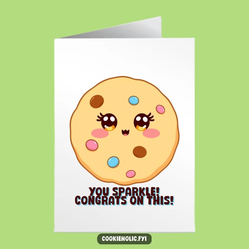 Free Printable Congrats Card: Dazzling Cookie Eyes, Celebratory Downloadable Gift