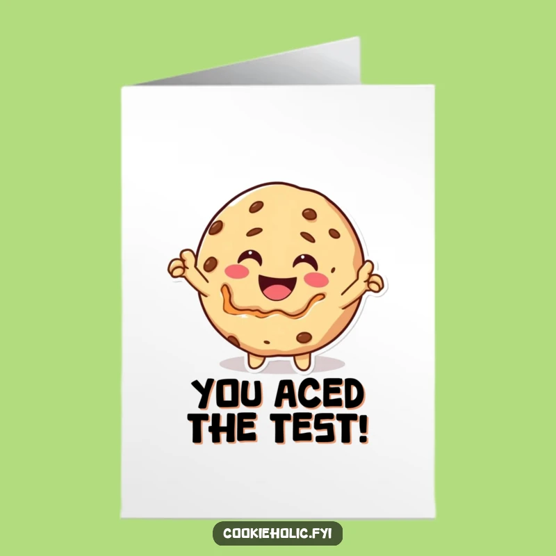Free Printable Congrats Card: Self-Biting Kawaii Cookie, Funny Gift