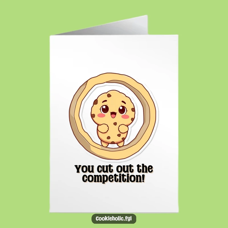 Free Printable Cookie Congratulations Card: Hilarious Cutter Mishap Digital Download