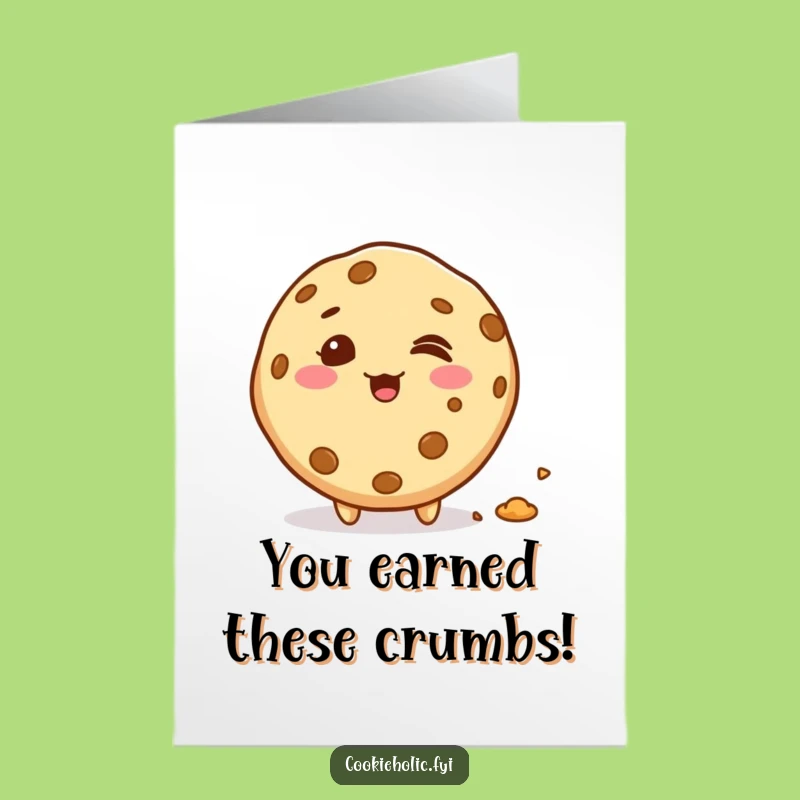 Free Printable Congrats Card: Kawaii Cookie's Crumby Celebration of Success!