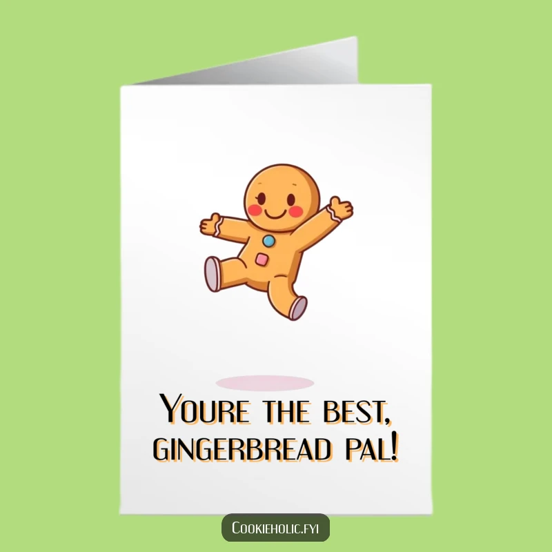 Free Printable Gingerbread Congratulations Card: Funny Acrobat Success Downloadable