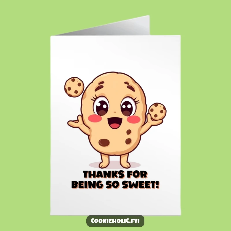 Free Printable Cookie Thank You Card: Juggling Gratitude Digital Download