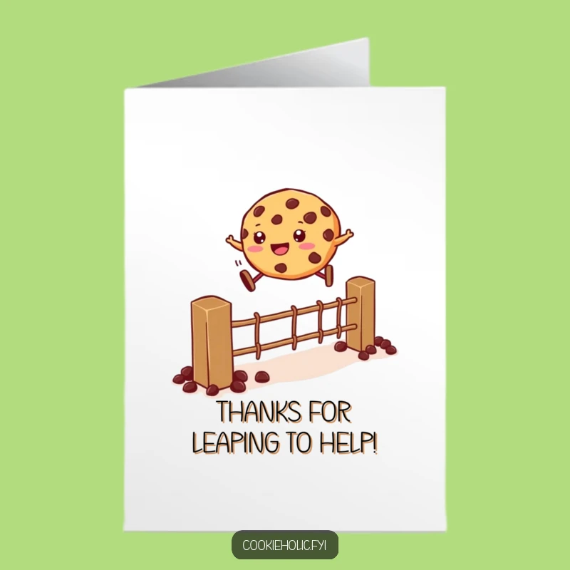 Free Printable Thank You Card: Cookie Jump Gratitude for Your Sweet Support