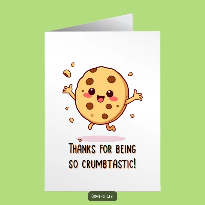 Free Printable Thank You Card: Dancing Cookie - Funny Downloadable Gift