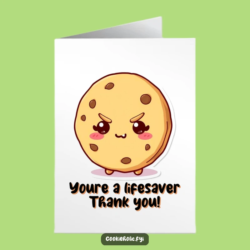Free Printable Thank You Card: Mischievous Cookie, Funny Downloadable Gift