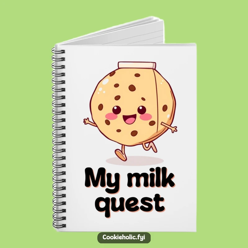 Funny Cookie Milk Notes Notebook - Jot Down Sweet Ideas, Great Gift