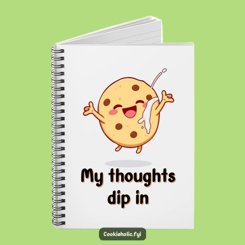 Funny Dunking Cookie Notebook - Jot Down Ideas with Milk-Dipped Flair