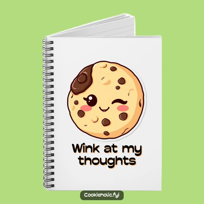 Funny Kawaii Cookie Wink Notebook: Jot Down Secrets with Cheeky Charm