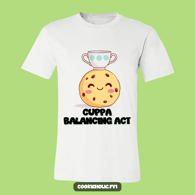 Funny Cookie Balancing Tee - Hilarious Gift for Dessert Fans