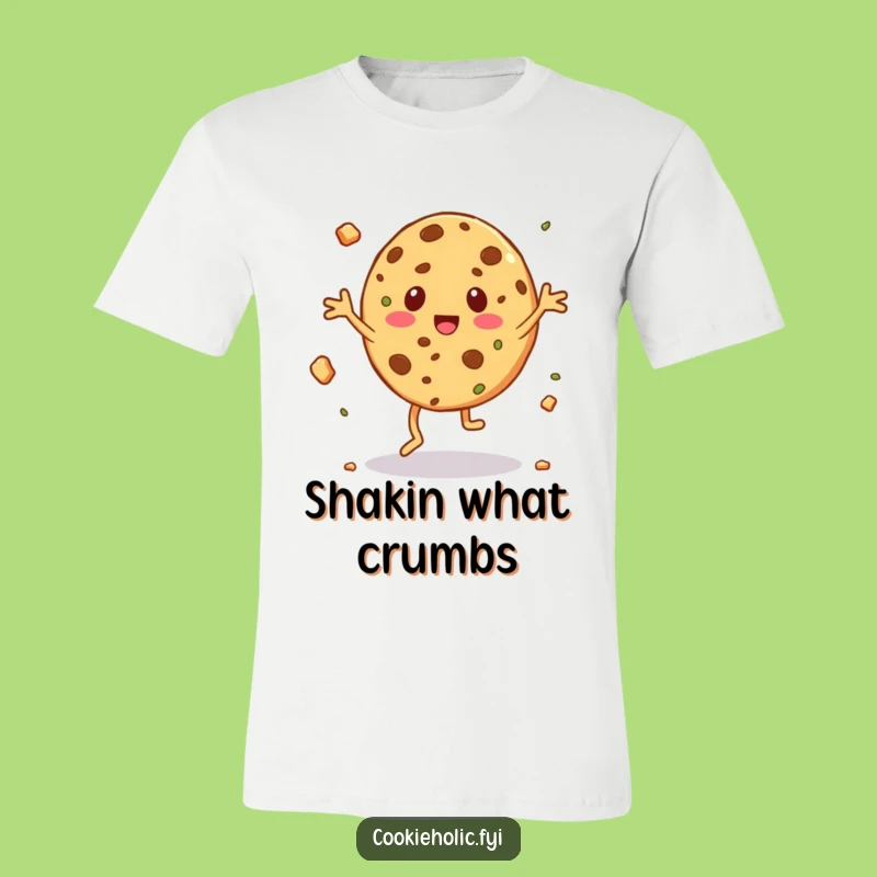 Funny Jigging Cookie T-Shirt - Crumb Flying Dancer Tee, Humorous Gift