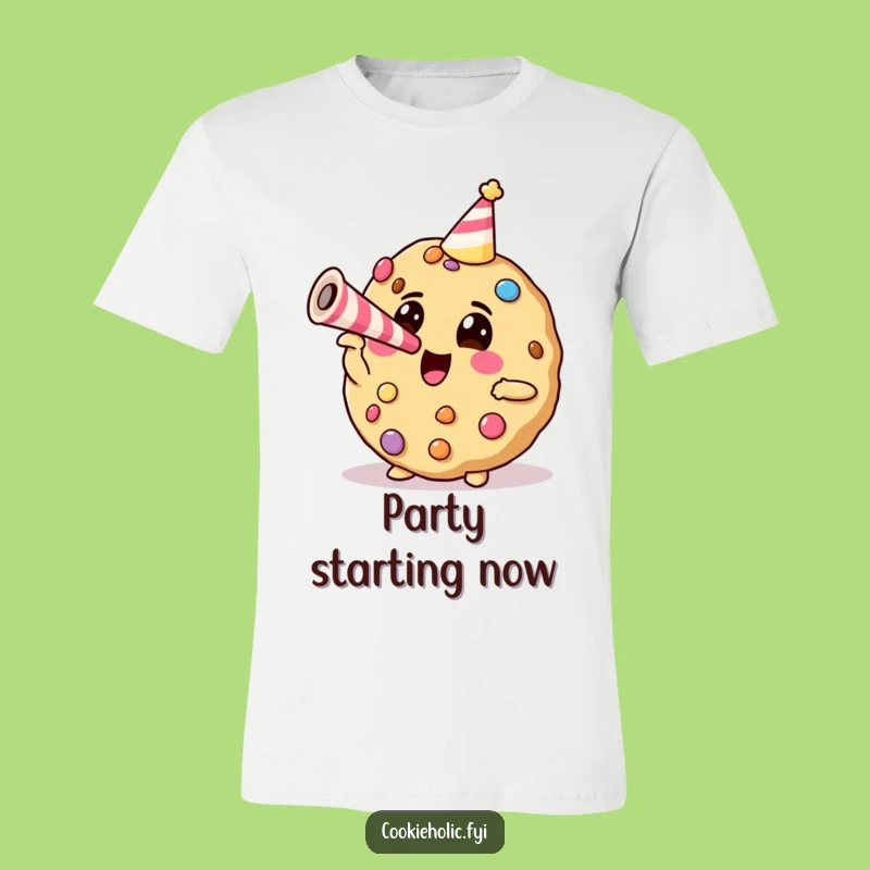Funny Party Cookie T-Shirt: Hilarious Cookie Blowing Horn Graphic Tee, Ultimate Fun Gift