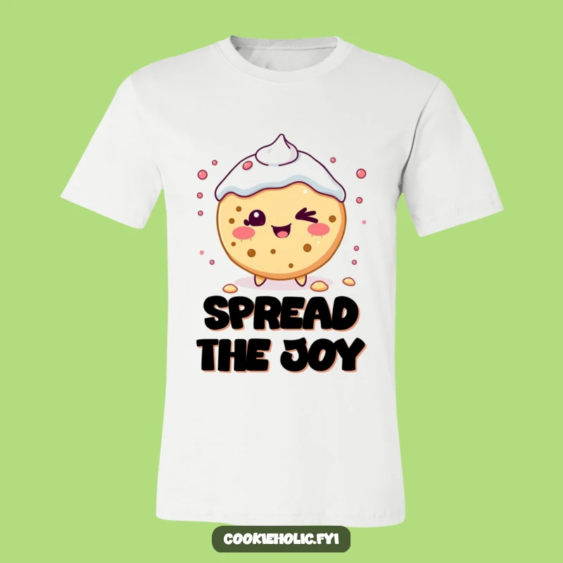Funny Kawaii Cookie Wink T-Shirt: Playful Sprinkle, Cheeky Gift!