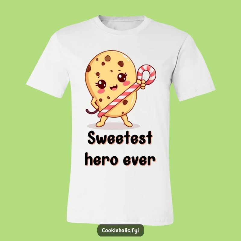 Funny Kawaii Cookie Hero T-Shirt: Bold Stance, Epic Gift!