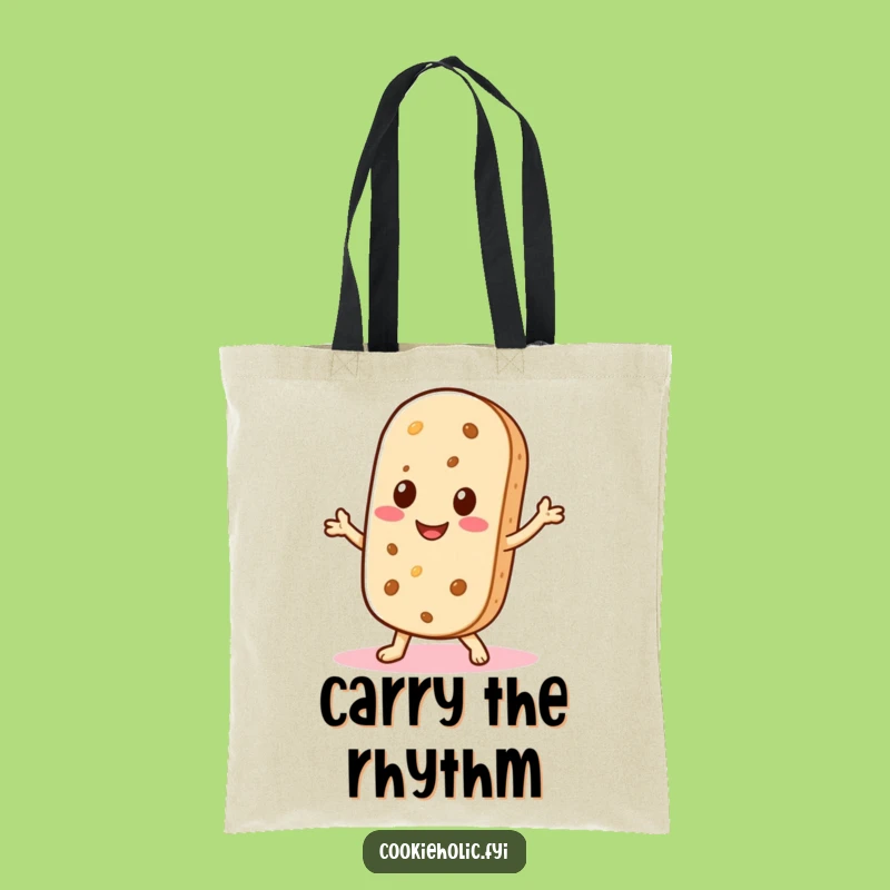 Funny Kawaii Wafer Tote Bag: Stylish Shimmy Cookie, Perfect Gift for Fun Outings!