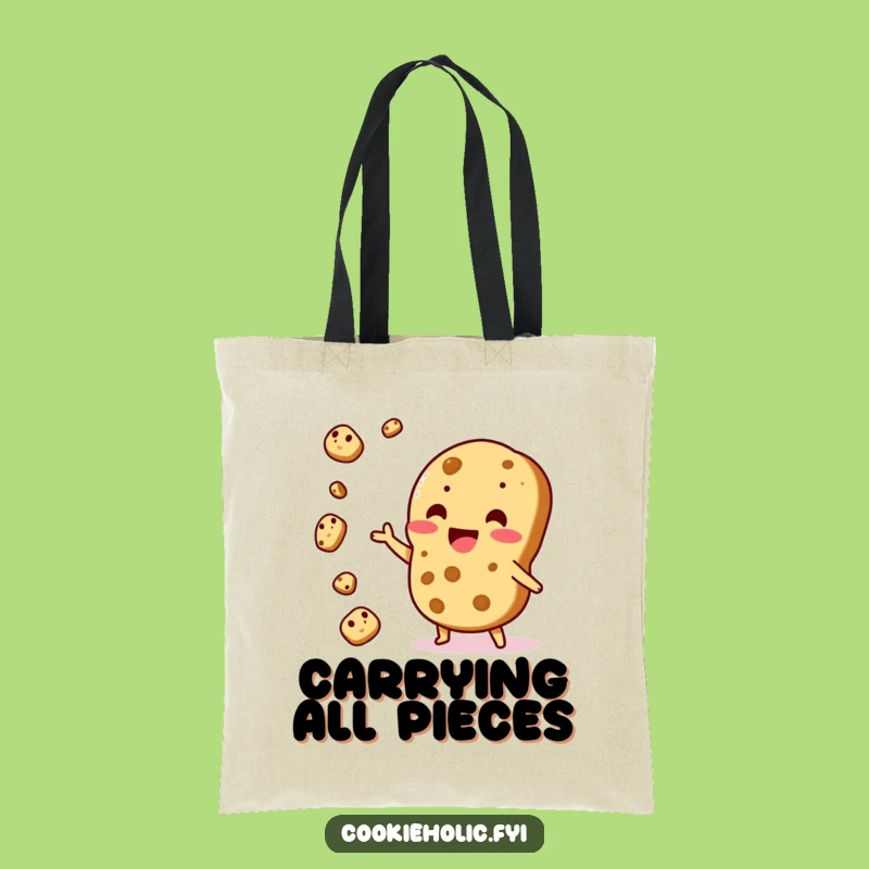 Funny Kawaii Cookie Juggling Tote Bag: Carrying Fun, Durable Carryall Gift!