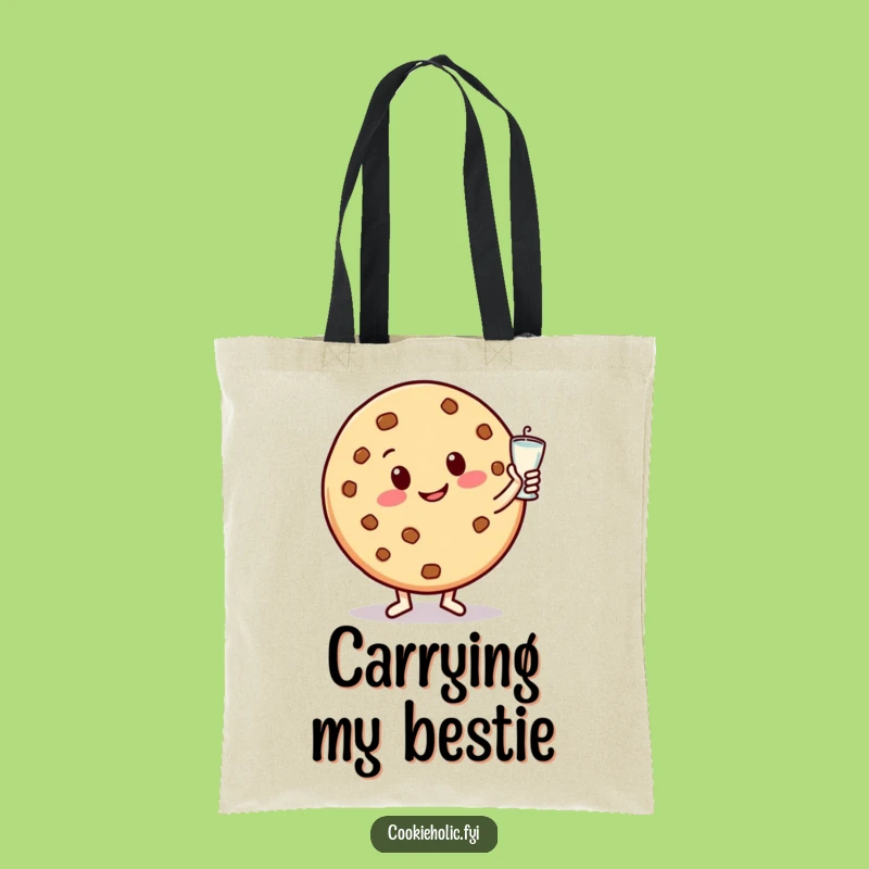 Funny Cookie Dancing Tote Bag: Happy Character Design, Perfect Funny Shopping Gift