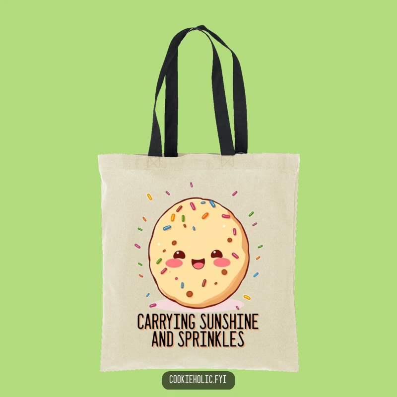 Funny Kawaii Cookie Sprinkle Tote Bag: Stylish Character Carryall, Ideal Funny Gift