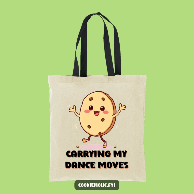 Funny Kawaii Cookie Jig Tote Bag: Dance Character Carryall, Ideal Funny Gift