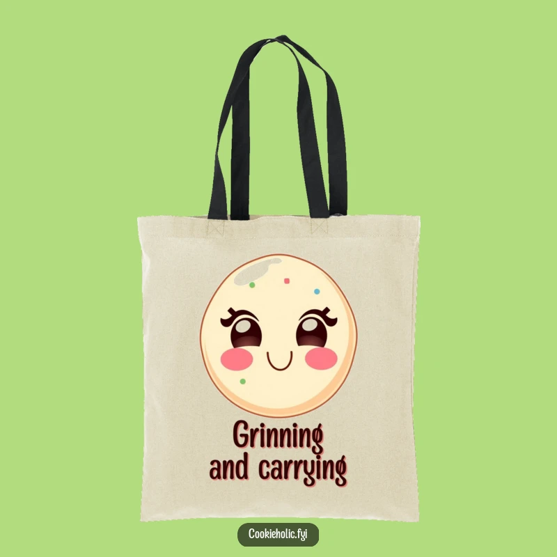 Funny Kawaii Grin Tote Bag: Carry Your Joy with Sweet Style