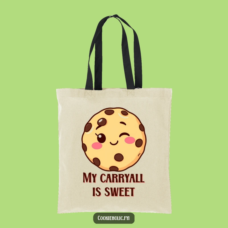 Funny Winking Cookie Tote Bag - Carry Your Essentials with Humorous Style